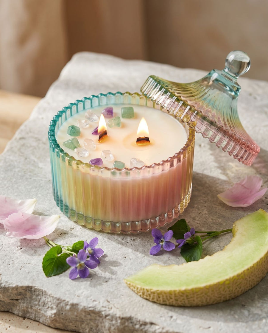 Clarity
candle by Lili & Koi, styled with its scent notes