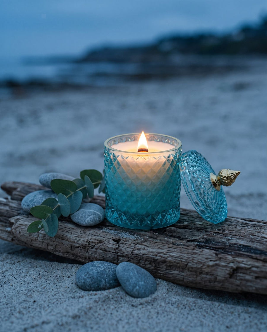 Ocean Breeze
candle by Lili & Koi, styled with its scent notes